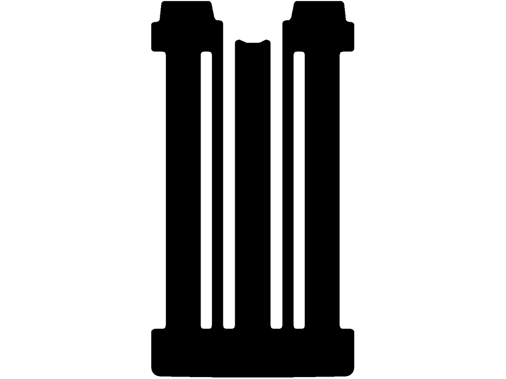 L1H1 | Bak | 6 skinner | Doble skyvedør