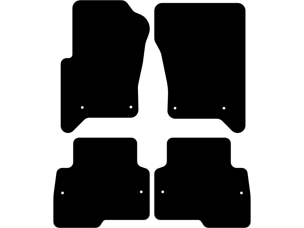 Med dobbel feste på bakmattene